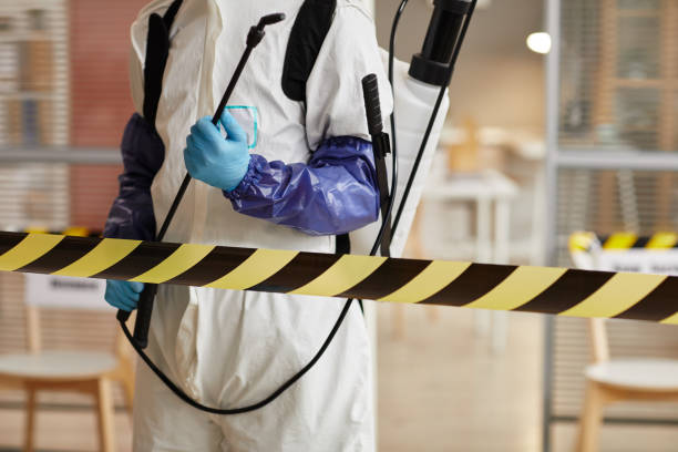 Professional Biohazard Cleanup technician working in Woods Hole, MA